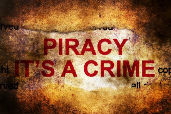 piracy is a crime text font
